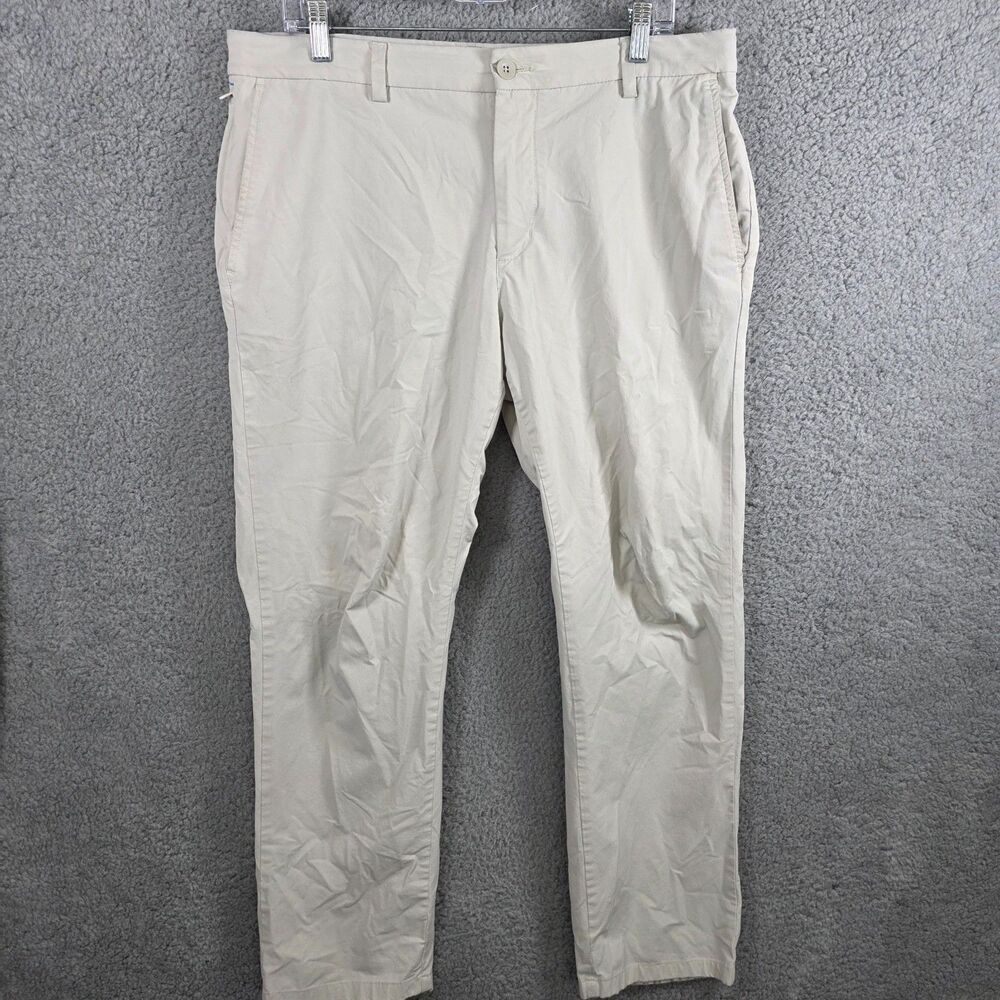Vineyard Vines On The Go Pants Mens 36x30 Beige OTG Performance Stretch Chino
